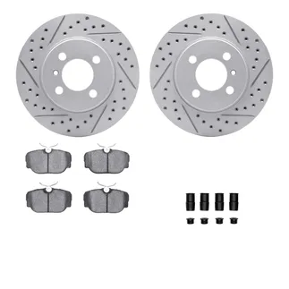 R1 Concepts WBTH1-31007 Brake Rotors - Carbon Coated - D/S W/ Euro Ceramic Pads & Hdw